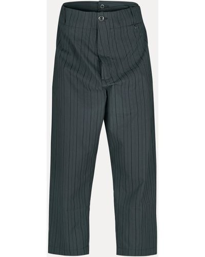 Vivienne Westwood Alien Trousers Cotton Jacquard Grey-stripes Xs Unisex