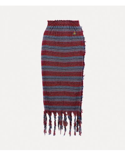 Vivienne Westwood Broken Stitch Skirt - Red