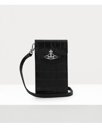 Vivienne Westwood Crocodile Phone Bag - Black