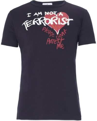 Vivienne Westwood I Am Not A Terrorist T-shirt Navy - Blue