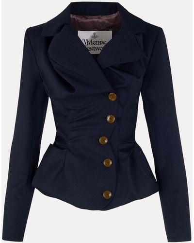 Vivienne Westwood Drunken Tailored Jacket - Blue