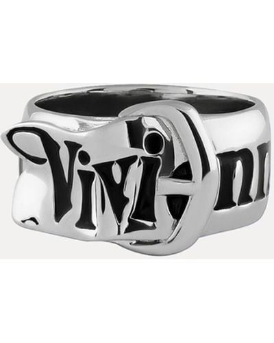 Vivienne Westwood Belt Ring - White