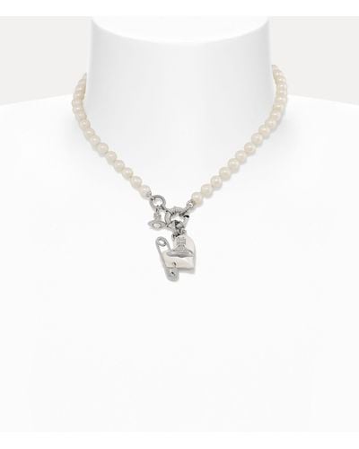 Vivienne Westwood Orietta Pearl Necklace - White