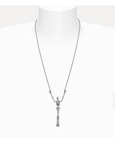 Vivienne Westwood Skeleton Long Necklace - White