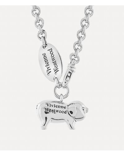 Vivienne Westwood Man. Pig Pendant - White