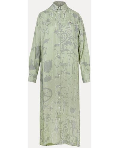 Vivienne Westwood Vw Shirt Dress - Green