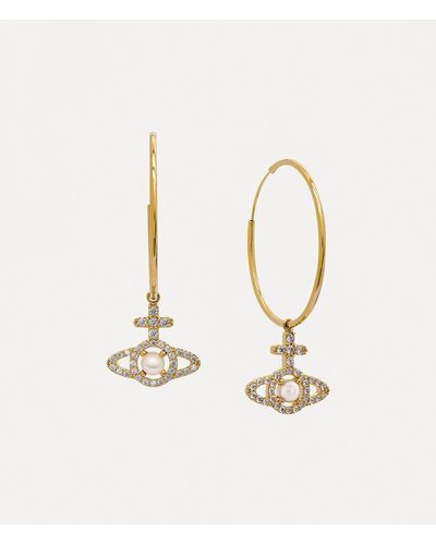 Vivienne Westwood Olympia Pearl Hoop Earrings - Natural