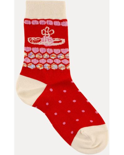 Vivienne Westwood Ladies Socks - Red