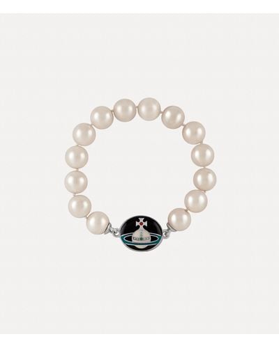 Vivienne Westwood Man. Loelia Large Pearl Bracelet - White