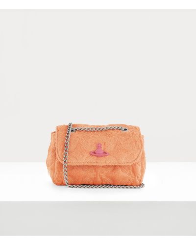 Vivienne Westwood Towelling Small Purse With Ch - Orange