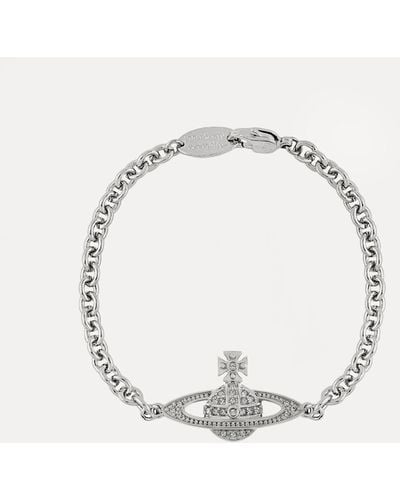 Vivienne Westwood Man. Mini Bas Relief Chain Bracelet - White