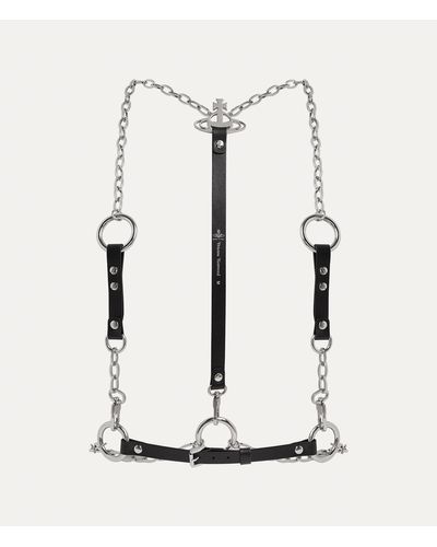 Vivienne Westwood Studs Belts Chain Harness - White