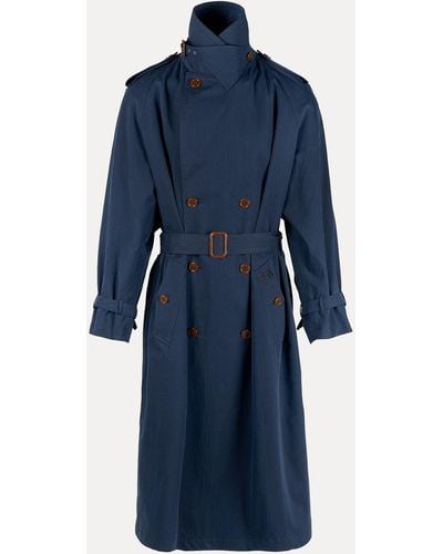 Vivienne Westwood Graziano Storm Trench Coat - Blue