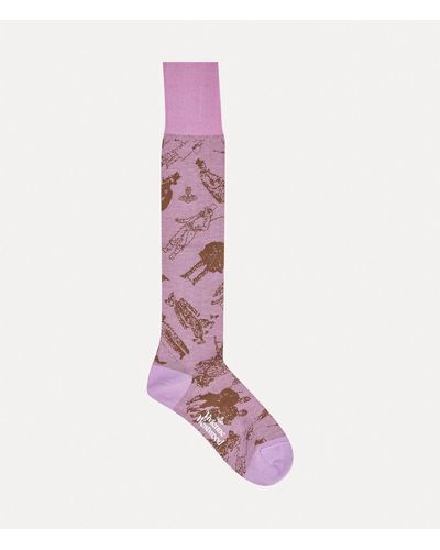 Vivienne Westwood Evolution Of Man High Sock - Pink
