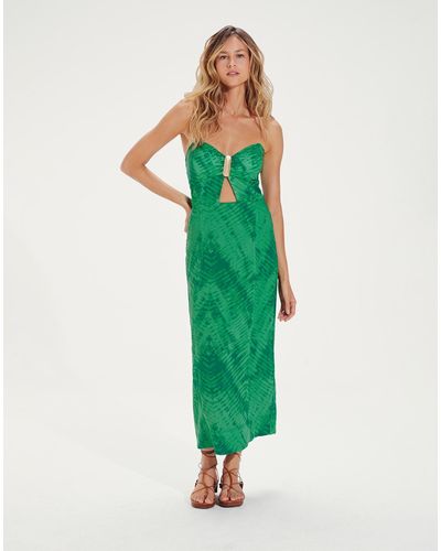 ViX Lizzy Long Dress - Green