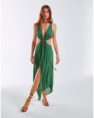 ViX Nayara Detail Long Dress - Green