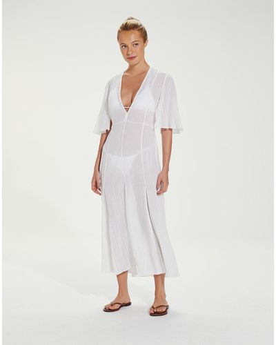 ViX Long Malia Caftan - White