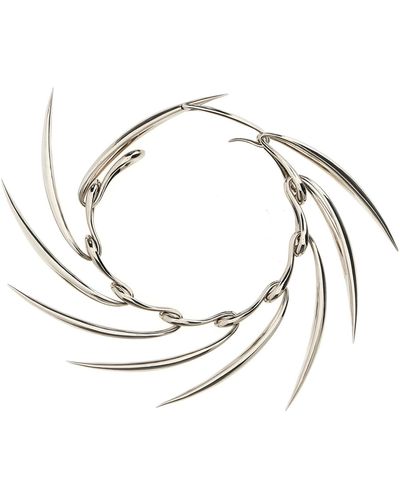 Mugler Metal Necklace Gioielli Silver - Metallizzato