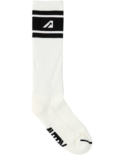 Autry Socks With Jacquard Logo - White