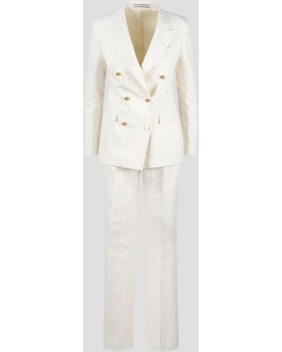 Tagliatore Striped double-breasted suit - Bianco