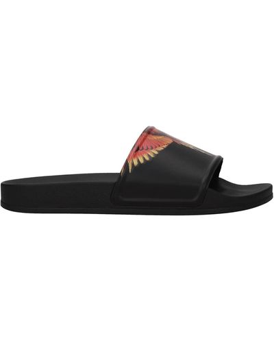 Marcelo Burlon Slippers And Clogs Icon Wings Rubber Coral - White