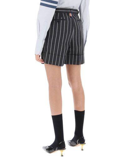 Thom Browne Striped Tailoring Shorts - Black