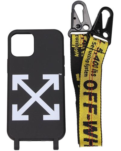 Off-White c/o Virgil Abloh Iphone Cover Iphone 12 M Polyurethane Black - White