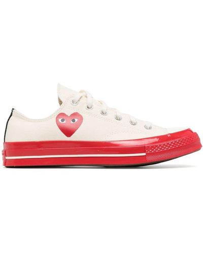 COMME DES GARÇONS PLAY Sneakers con stampa - Rosso