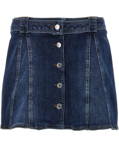 Chiara Ferragni Logo Denim Skirt Gonne Blu