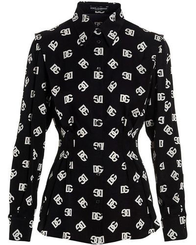 Dolce & Gabbana All-over Logo Shirt Shirt, Blouse - Black