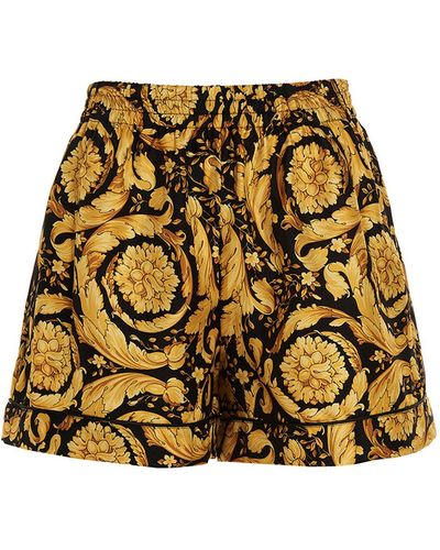 Versace Baroque Pajama Shorts - Natural