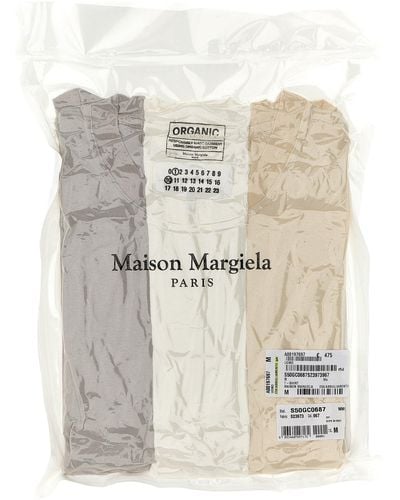 Maison Margiela 3 Pack S T Shirt Multicolor - Bianco