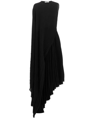Balenciaga Asymmetrical Pleated' Dress Abiti Nero
