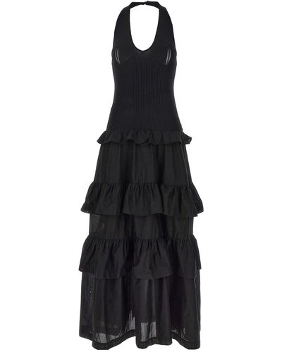 Twin Set Flounce Dress Dresses - Black