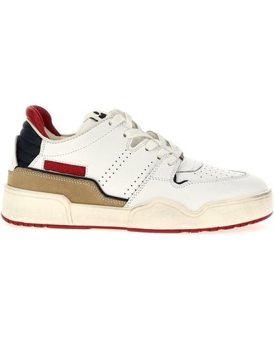 Isabel Marant Emreeh Leather Low-Top Trainers - White