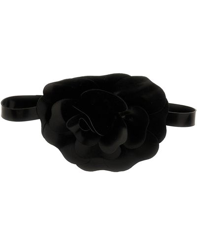 Philosophy Flower Choker Necklace Jewelry - Black