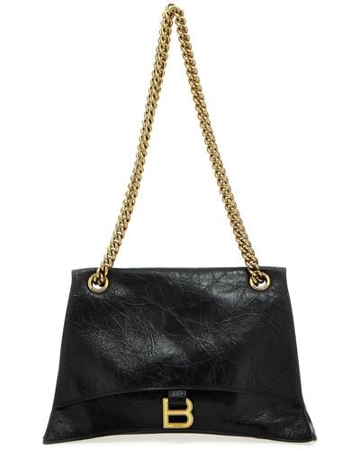 Balenciaga Crush Shoulder Bags - Black