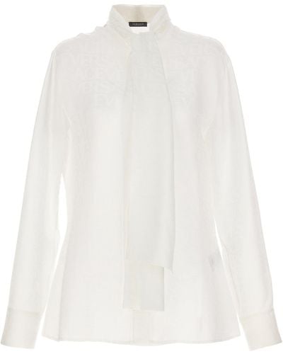 Versace All-over Logo Shirt Shirt, Blouse - White