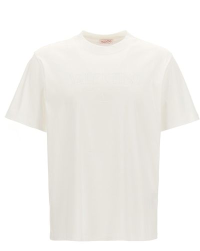 Valentino Garavani Logo Print T Shirt Bianco
