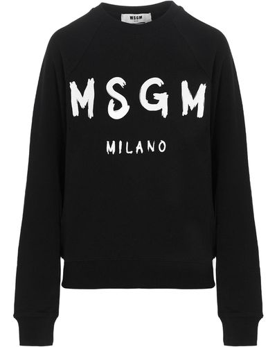 MSGM Logo Print Sweatshirt - Black