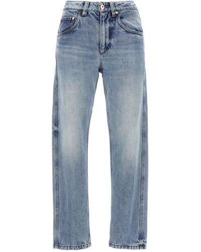 Brunello Cucinelli Straight Leg Mid Rise Jeans - Blue