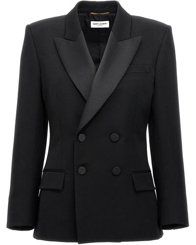 Saint Laurent Tuxedo Blazer Blazer And Suits Nero