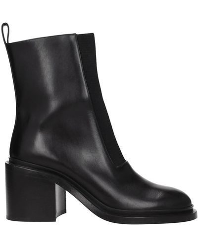 Jil Sander Ankle Boots Leather - Black