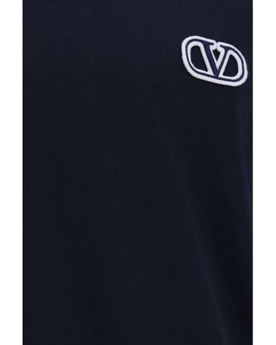 Valentino Garavani T-shirt Jersey,regular,print Vltn | Vlog - Blue
