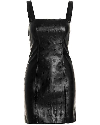 ROTATE BIRGER CHRISTENSEN Rotate 'herlina' Faux Leather Mini Dress - Black