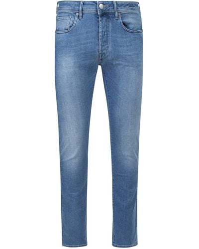 Incotex Slim Fit Stretch Cotton Jeans - Blue