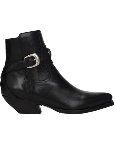 Celine Ankle Boots Jodphur Leather - Black