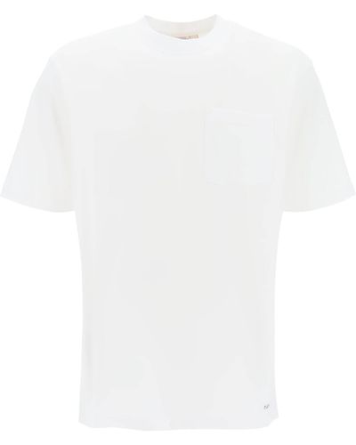 Filson T Shirt Pioneer Solid One Pocket - Bianco