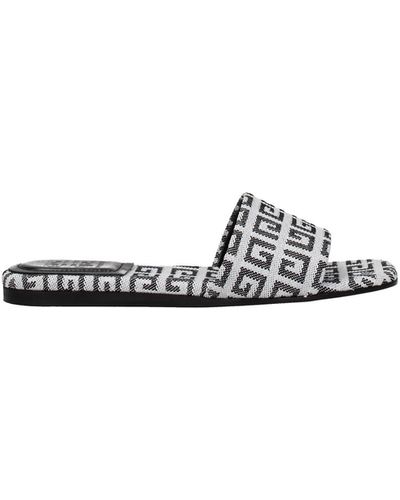 Givenchy Slippers And Clogs Fabric Black - White