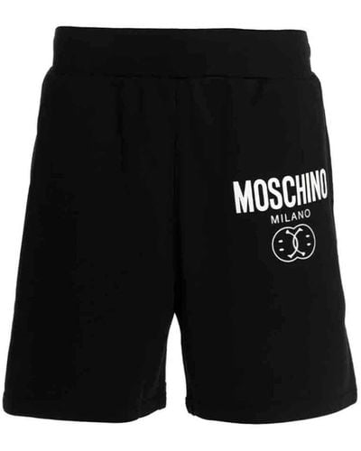 Moschino logo-print tailored shorts - Black